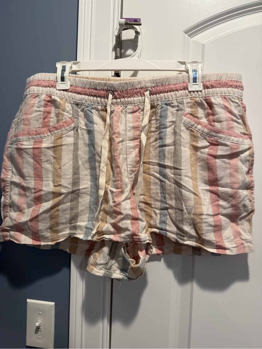 GAP Pastel Multi-Stripe Drawstring Women’s Athletic Shorts